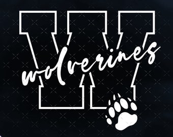 Wolverine SVG, Wolverines Football, Wolverines Baseball, Wolverines Soccer, Wolverines Basketball svg cut file for cricut, svg, png, dxf