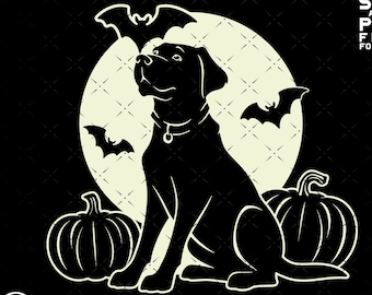 Cute Halloween dog svg cricut funny kids Halloween svg for dark shirts, dog, bats, pumpkin design for Cricut and Silhouette machines.