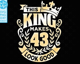 43rd Birthday Svg Etsy