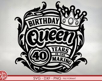 40th Birthday Queen Etsy