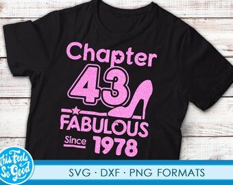 43rd Birthday Svg Etsy