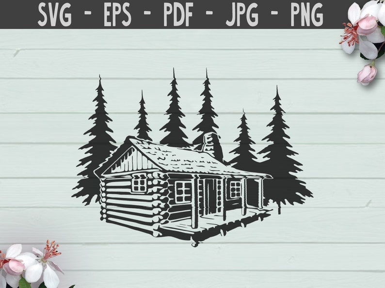 Download Clip Art Art Collectibles In Woods Log Cabin Svg Cut Files Png Vector Clip Art Log Cabin Svg Cuttable Files Download Png Woods Pine Tree Log Cabin Cutting Files