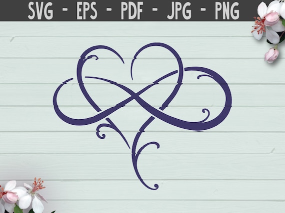 Love Infinity Heart Svg Cut Files Png Love Hearts Infinity Etsy