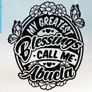 Abuela svg Abuela gift shirt svg files for Cricut. Abuela png, svg, dxf clipart files. Abuela sublimation decal printable png svg