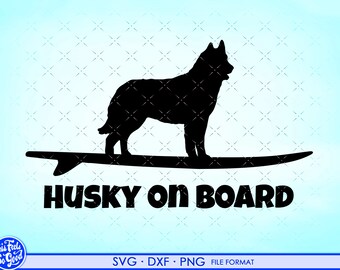 Siberian Husky svg, Siberian Husky dog svg, dxf clipart. Siberian Husky files for Cricut. on Board png svg