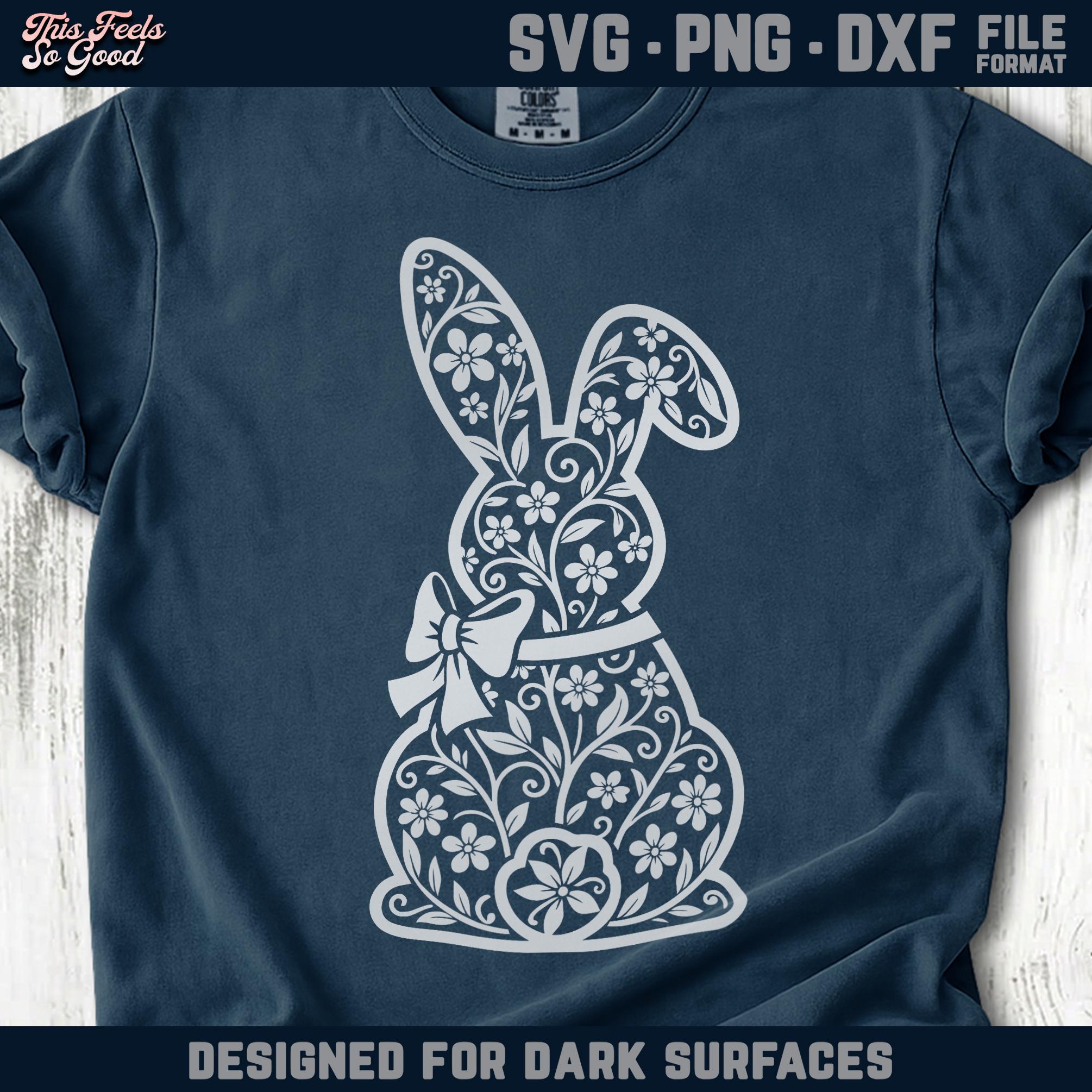 Easter Bunny SVG Floral Bow Coquette Boho Laser Cut, Cricut Cut File ...
