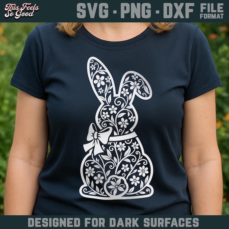 Easter Bunny SVG Floral Bow Coquette Boho Laser Cut, Cricut Cut File ...