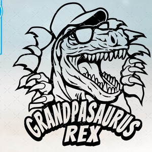 Grand-père svg Grandpasaurus svg Grand-père svg Père svg Pères cadeau svg Papa svg coupé fichiers pour cricut dinosaure svg dxf png