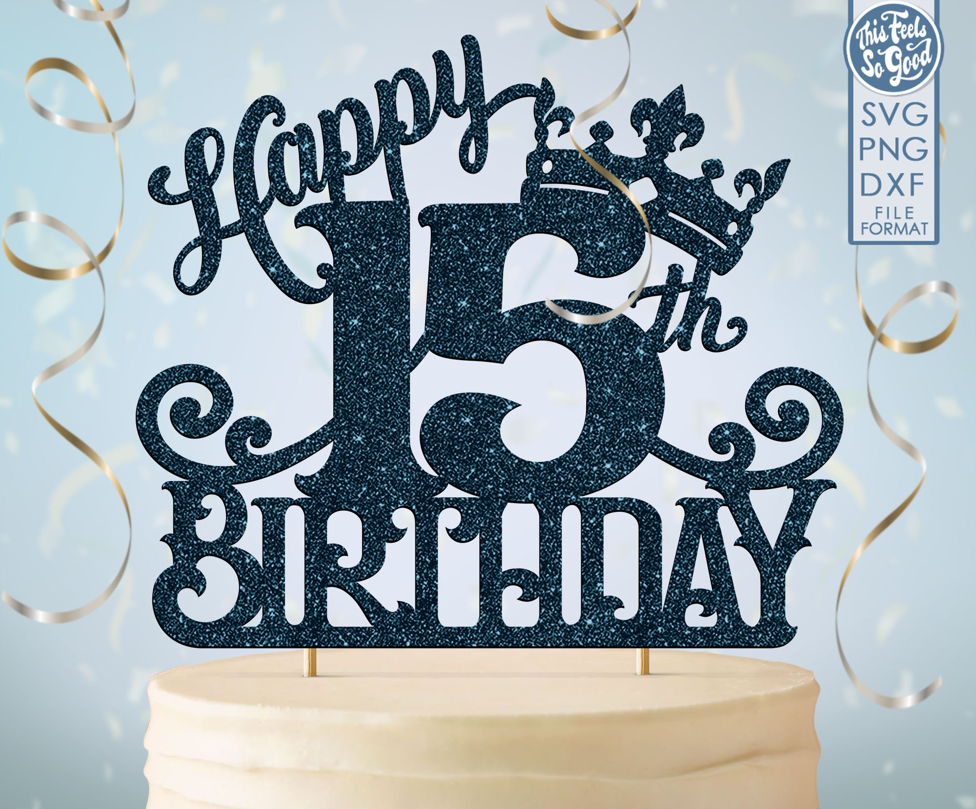 15 15th Birthday Cake Topper Svg 15 15th Happy Birthday Cake - Etsy Denmark