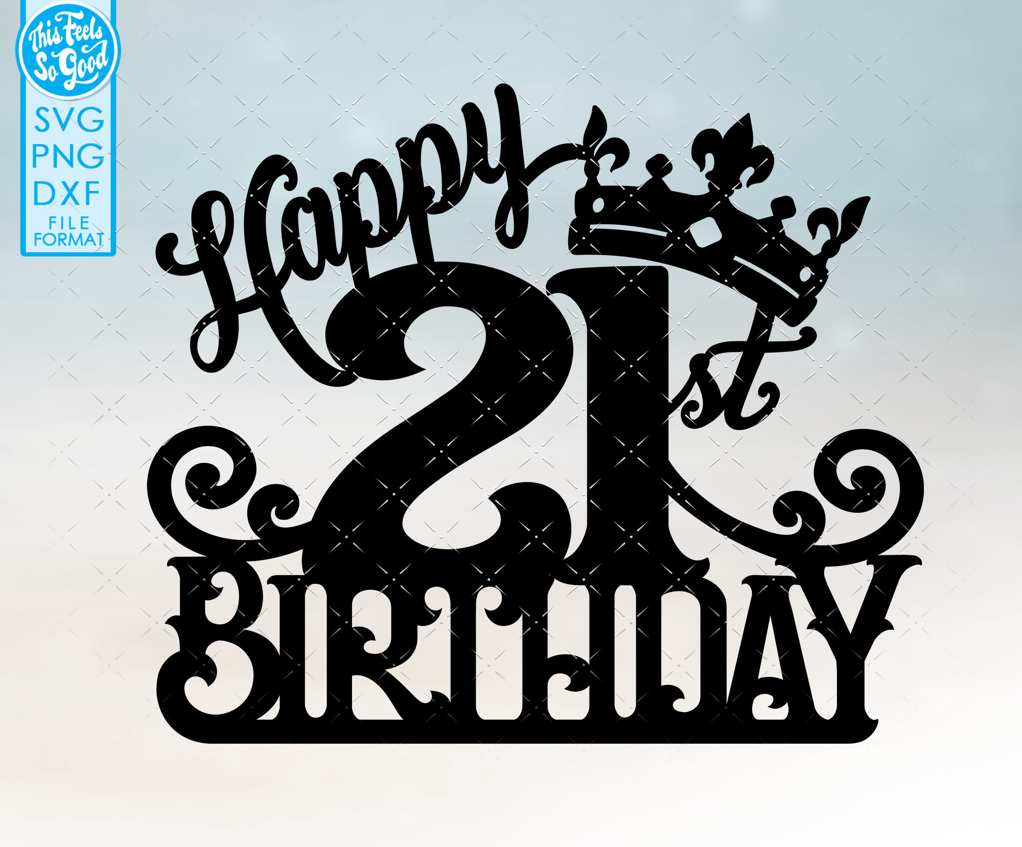 21 21st birthday cake topper svg 21 21st happy birthday cake - Etsy España