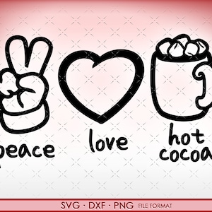 SVG hot cocoa svg files for Cricut. hot cocoa png, svg, dxf clipart files. hot cocoa cut file svg