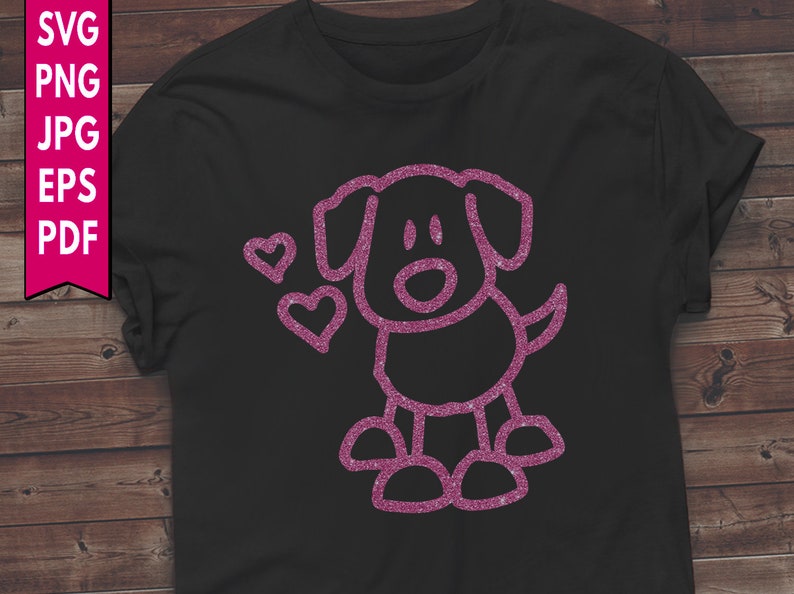 Cartoon Hund Svg geschnitten Datei Welpen Doggy Png. Enthält Cartoon Hund Svg geschnitten Dateien für Cricut png, pdf, eps, jpg auch enthalten. Bild 4
