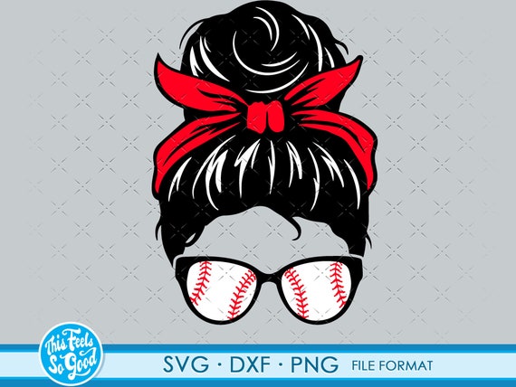 Download Baseball mom shirt svg baseball mom svg Messy Bun Baseball ...
