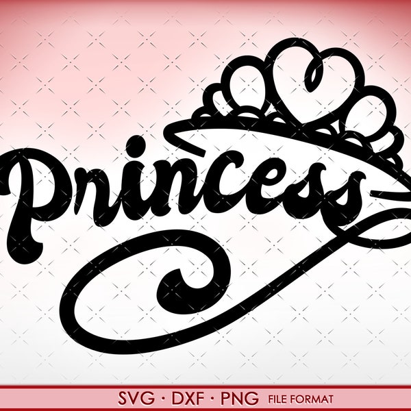 SVG princess tiara svg files for Cricut. princess tiara png, svg, dxf clipart files. princess tiara cut file svg