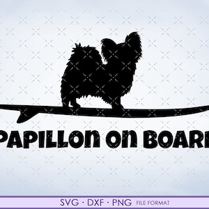 Papillon svg, Papillon hond svg, dxf clipart. Papillon vraagt Cricut aan. aan boord png svg
