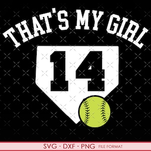 14 girl softball #14 svg softball svg shirt svg softball mom dad. girl softball #14 png, svg, dxf clipart files girl softball #14 printable