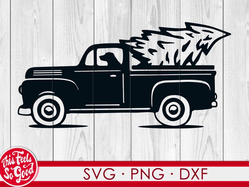 Winter Christmas Tree Pickup Truck SVG png. Christmas svg cut  Etsy