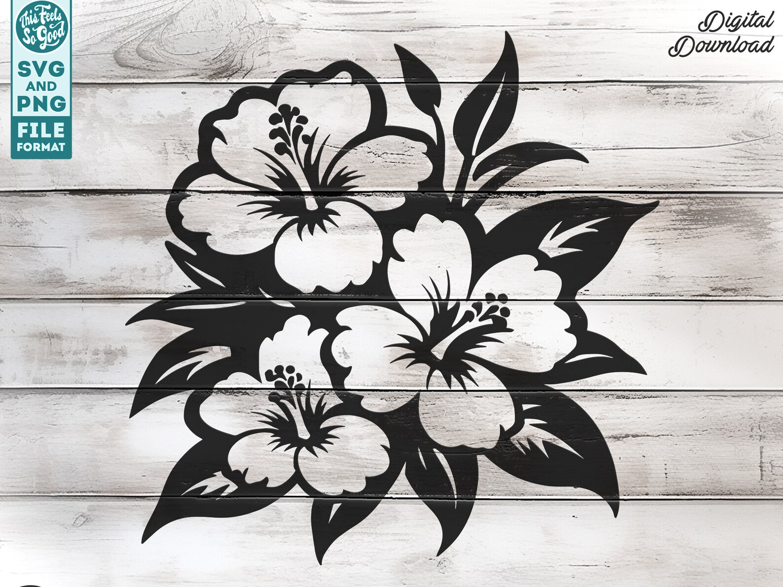 Tropical Flowers Svg, Hawaiian Flowers Svg, Hibiscus Svg Cut File for ...