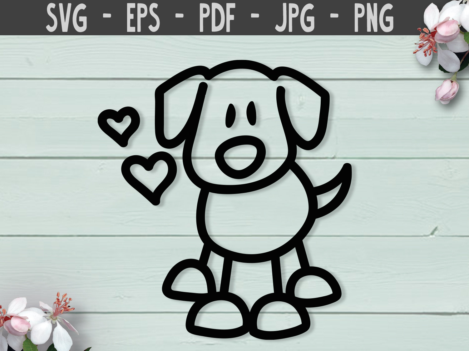 Cartoon Dog svg cut file puppy doggy png. Includes cartoon dog Etsy