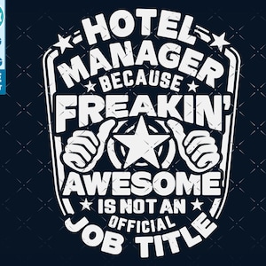Gerente de hotel svg, camisa de gerente de hotel svg, arquivo de corte svg de presente para gerente de hotel, para cricut, cnc svg, silhueta SVG Hotel Manager png