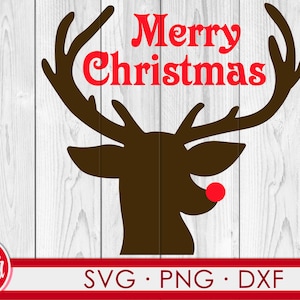 Rudolf Rode Neus Rendier SVG png. Kerstmis svg cut Files, Red Nose Rendieren Rudolf gesneden bestanden voor cricut. Vakantie Winter png svg clipart.