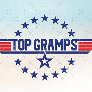Top Gramps svg png, top Granddad svg png, Grandfather SVG files for Cricut, CNC and Silhouette machines Gramps svg cut files.