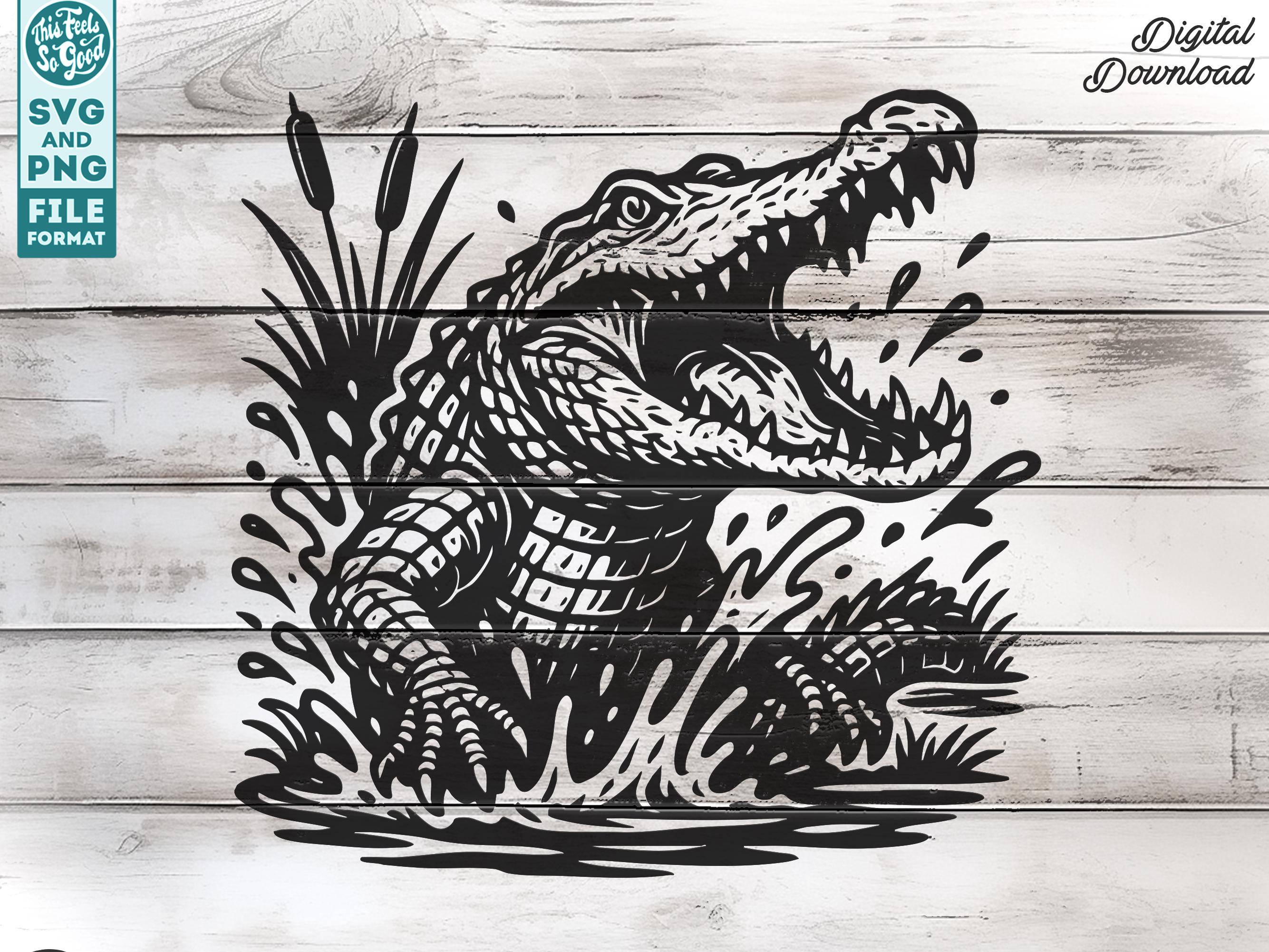 Gator Alligator SVG Png Alligator Gator Svg Cut File for Cricut, Laser ...
