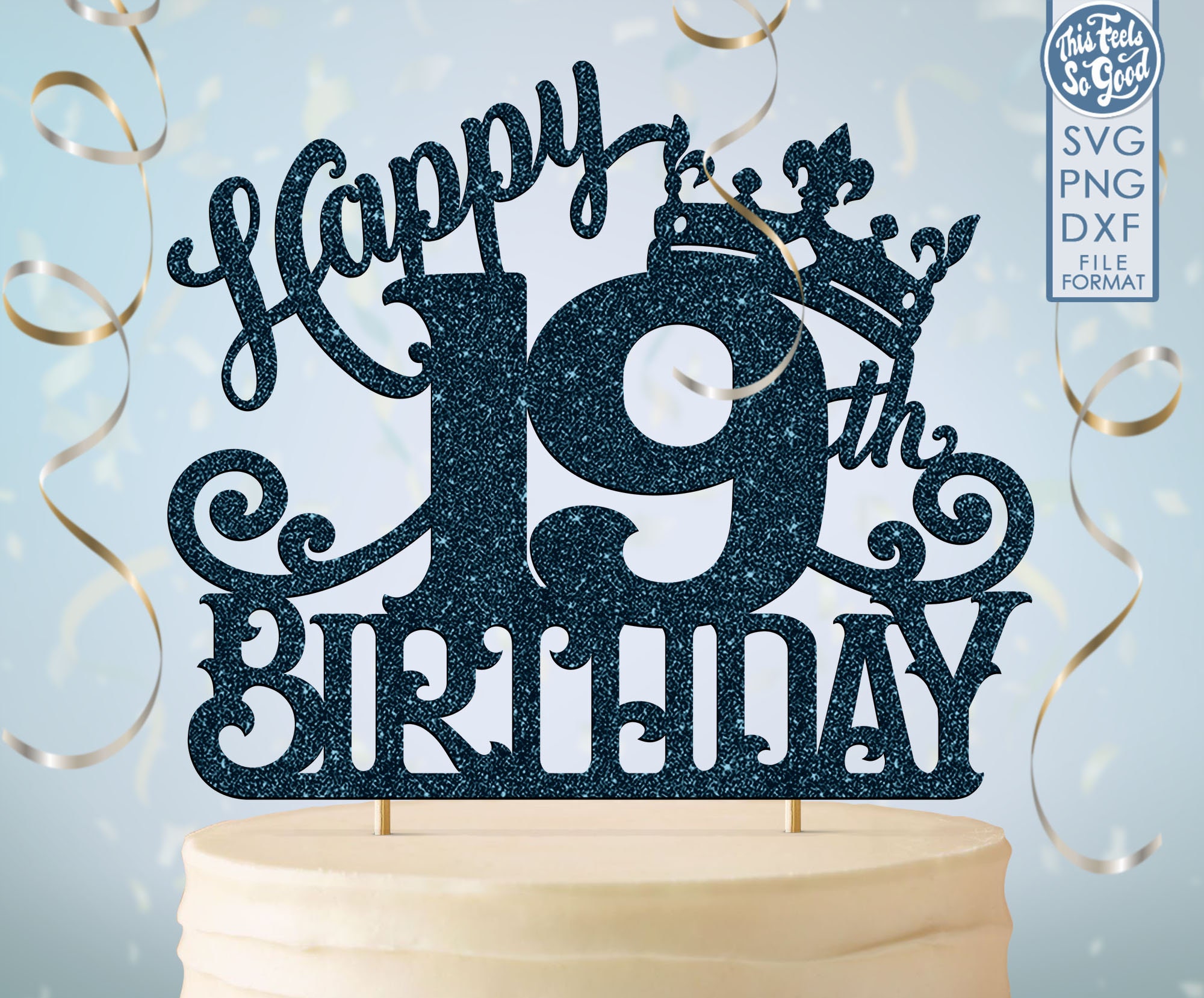19 19th Birthday Cake Topper Svg 19 19th Happy Birthday Cake - Etsy Sweden