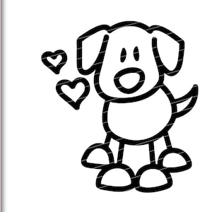 Cartoon Hund Svg geschnitten Datei Welpen Doggy Png. Enthält Cartoon Hund Svg geschnitten Dateien für Cricut png, pdf, eps, jpg auch enthalten. Bild 3