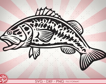 Bajo svg, bass fish svg cortar archivos para cricut. Bass Fishing SVG, png, dxf Fishing Svg. Bass Cut Files for Cricut Svg, Big mouth bass