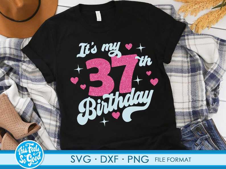 Birthday Gift Turning 37 Years Old Svg 37th Birthday Png Svg Dxf Clipart Cute Turning 37 Years Old Svg 37th Birthday Svg Files For Cricut Clip Art Art Collectibles Vadel Com
