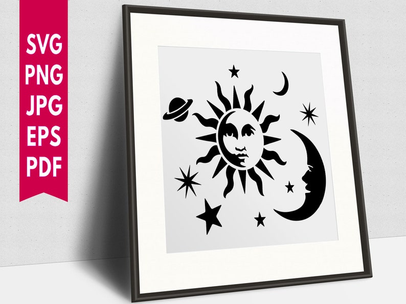 Download Includes Sun And Moon Svg Cut Files For Cricut Png Pdf Jpg Also Included Celestial Sun And Moon Svg Cut File Png Eps Clip Art Art Collectibles Gkjwonosari Com