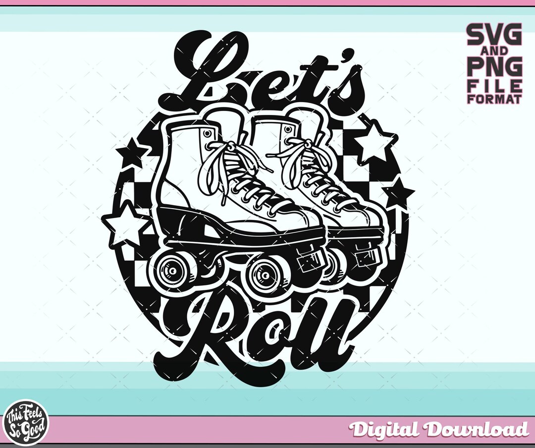 Retro Roller Skates Svg Png, Roller Skating Svg Png, Retro Roller Skate