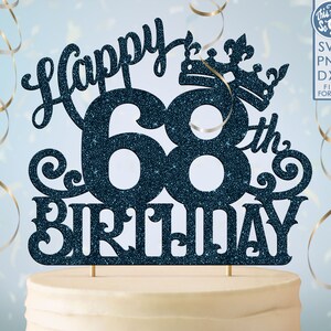 特価ブランド Happy 68 birthday - Etsy 日本 飾り・トッピング材料