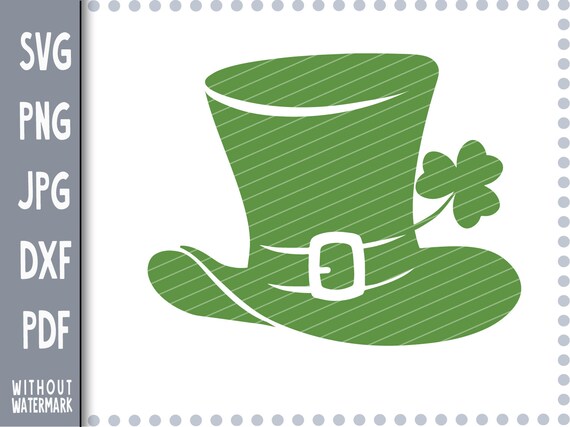 Cute St. Patrick’s Day SVG Dxf Leprechaun Hat With Clover | Etsy