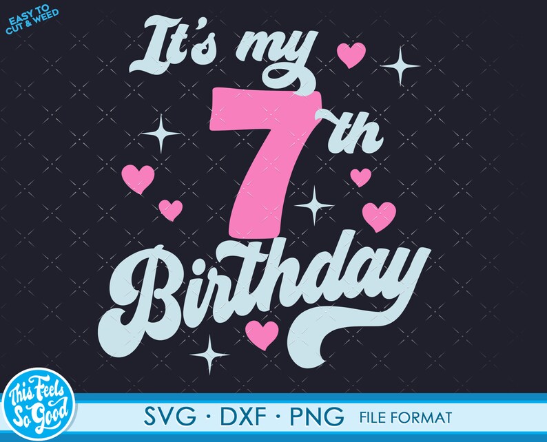 Download Cute Turning 7 Years Old Svg 7th Birthday Svg Files For Cricut Birthday Gift Turning 7 Years Old Svg 7th Birthday Png Svg Dxf Clipart Clip Art Art Collectibles Delage Com Br