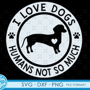 Funny Dachshund svg dog files for Cricut. Silhouette Dog png, SVG, dxf clipart files. Dachshund svg, dxf, png