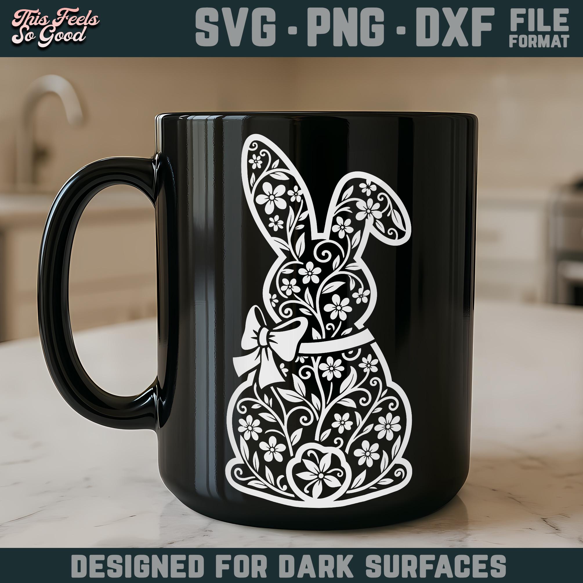 Easter Bunny SVG Floral Bow Coquette Boho Laser Cut, Cricut Cut File ...