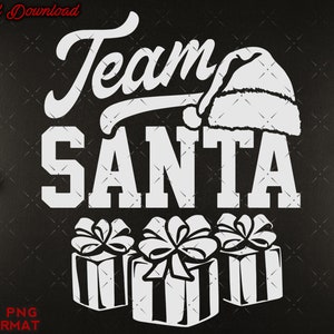 Equipe Santa svg, Natal svg, Chapéu de Papai Noel, Presentes de Natal SVG Arquivos de corte da equipe Santa para Cricut, Natal infantil svg, Chapéu de Papai Noel, svg, png dxf