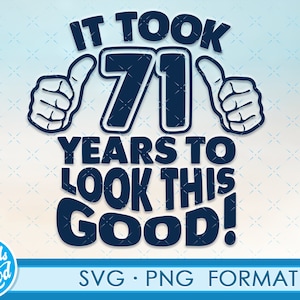 面白い 71 歳の誕生日 SVG png。71 歳の誕生日 SVG カット ファイル、クリカット用の 71 歳の SVG カット ファイル。71 歳の誕生日 png SVG カセット クリップアート