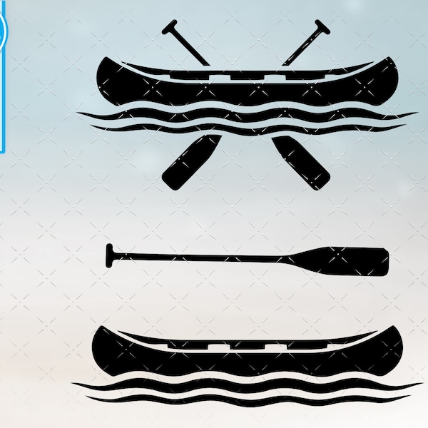 SVG Canoe svg, canoeing svg, boat svg, boat and paddles svg cut files for cricut. Svg, dxf, png clipart.