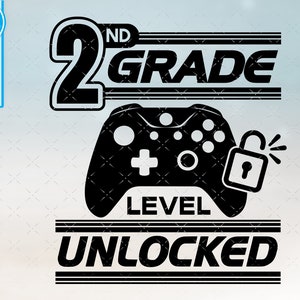 SVG 2. Klasse SVG, 2. Klasse Kinder svg, 2. Klasse Gaming Svg, Back to School SVG Schnittdateien für Cricut Second Grade Svg, png, dxf Dateien