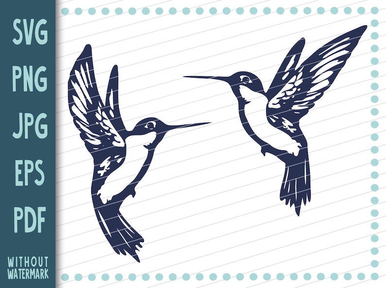 Hummingbird svg png, Hummingbirds svg, Humming Bird Cut File For Silhouette, Cricut Machines Svg, Jpg Png, Pdf, Eps image 2