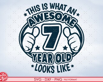 7 year old svg, 7th birthday SVG shirt svg, 7th birthday png, svg, dxf clipart files. 7th birthday shirt decal printable png svg