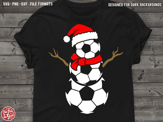 Soccer Ball Snowman Santa Hat Funny Christmas T-Shirt Soccer Ball Snowman Santa Hat Funny Christmas T-Shirt