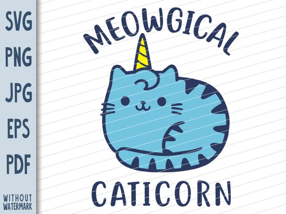 Download Sweet Cat Unicorn Svg Caticorn Svg Easy Cut Cat Unicorn Svg Etsy