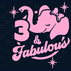 3. Geburtstag svg, Mädchen 3. Geburtstag svg, png Elefant 3 Jahre alte Geburtstag svg Schnittdateien für Cricut CNC und Silhouette Svg und png
