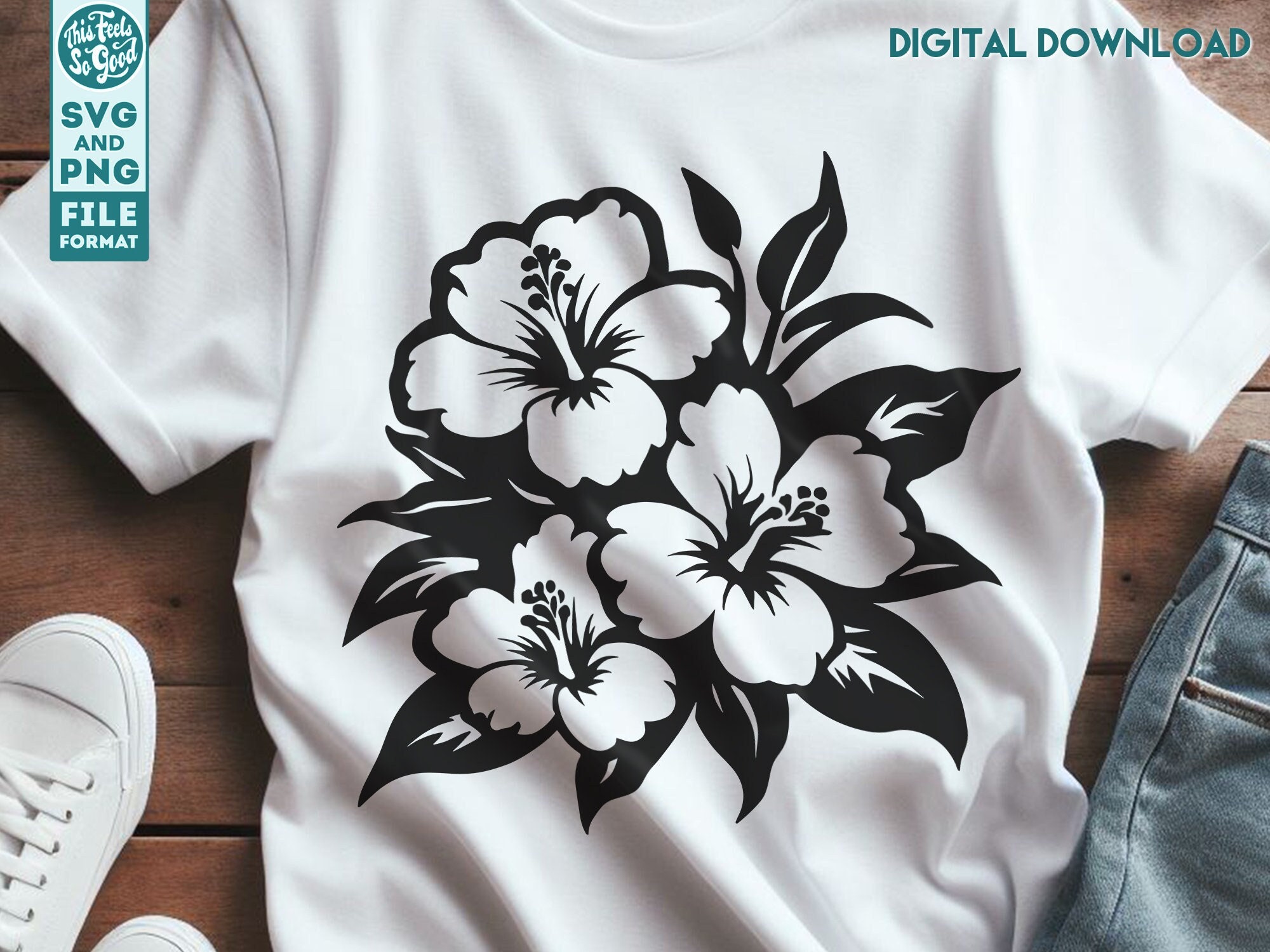 Tropical Flowers Svg, Hawaiian Flowers Svg, Hibiscus Svg Cut File for ...