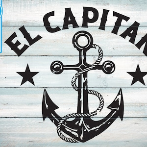 El Capitan svg, kapitan svg, zabawny marynarski svg, El Capitan png, kapitan png, marynarski png, svg, dxf, pliki do cięcia dla cricut, el captain