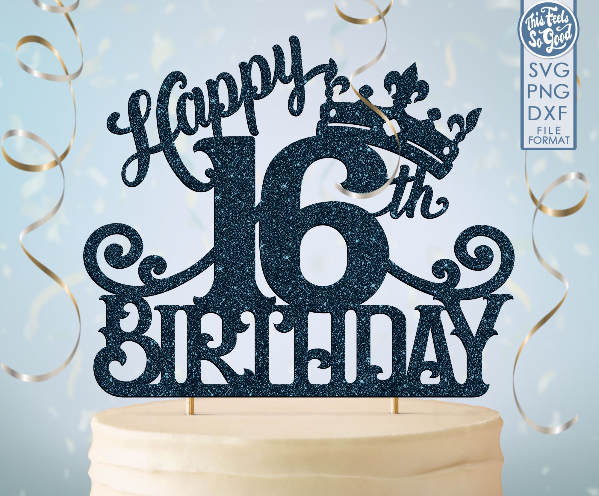 16 16th Birthday Cake Topper Svg 16 16th Happy Birthday Cake - Etsy Hong Kong